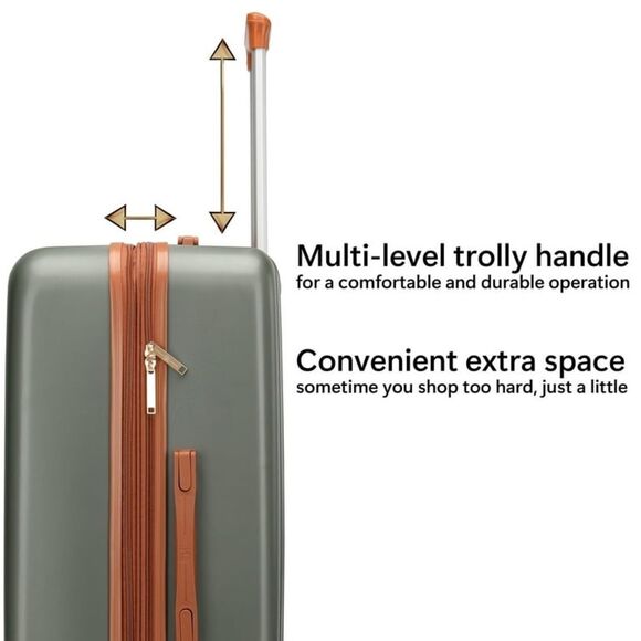 Badgley Mischka Mia 26”Luggage Spinner Vintage Vegan Exp Travel Bag suitcase - Picture 5 of 14